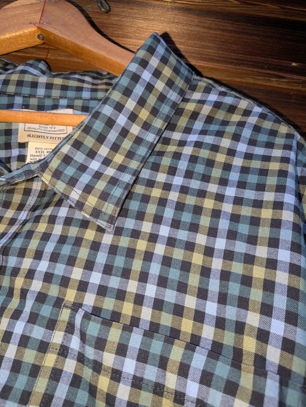 L.L. Bean Kennebunkport Plaid Cotton Button Down XXXL Slightly Fitted